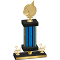Premium Single Blue Glacier Second Place Volleyball Trophy
