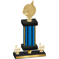 Premium Single Blue Glacier Third Place Volleyball Trophy