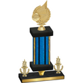Premium Single Blue Glacier Victory Volleyball Trophy