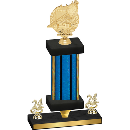 Premium Single Blue Glacier Year Swimming Trophy