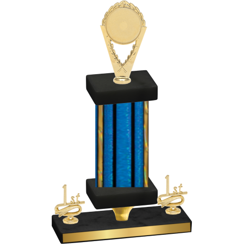 Premium Single Blue Glacier First Place Insert Trophy