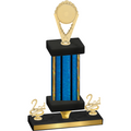 Premium Single Blue Glacier Second Place Insert Trophy