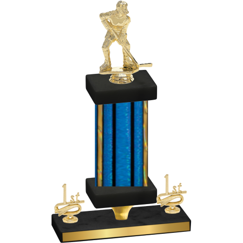 Premium Single Blue Glacier First Place Hockey Trophy
