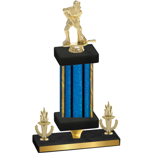 Premium Single Blue Glacier Victory Hockey Trophy