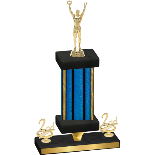 Premium Single Blue Glacier Second Place Victory Trophy