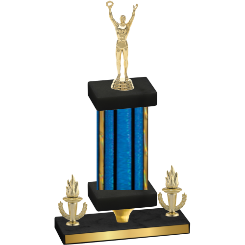 Premium Single Blue Glacier Victory Victory Trophy