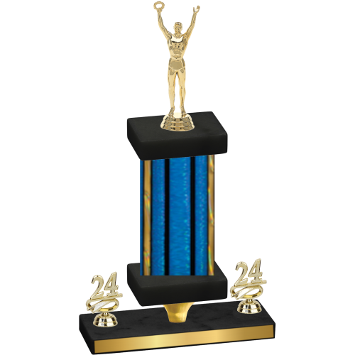 Premium Single Blue Glacier Year Victory Trophy