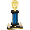 Premium Single Blue Glacier Fourth Place Pickleball Trophy