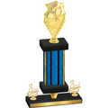 Premium Single Blue Glacier Third Place Pickleball Trophy