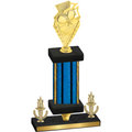 Premium Single Blue Glacier Victory Pickleball Trophy