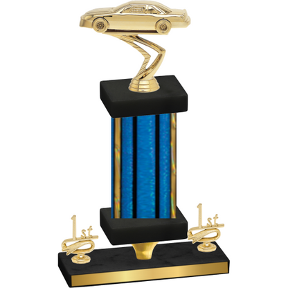 Premium Single Blue Glacier First Place Cars Trophy