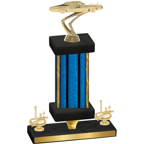 Premium Single Blue Glacier First Place Cars Trophy