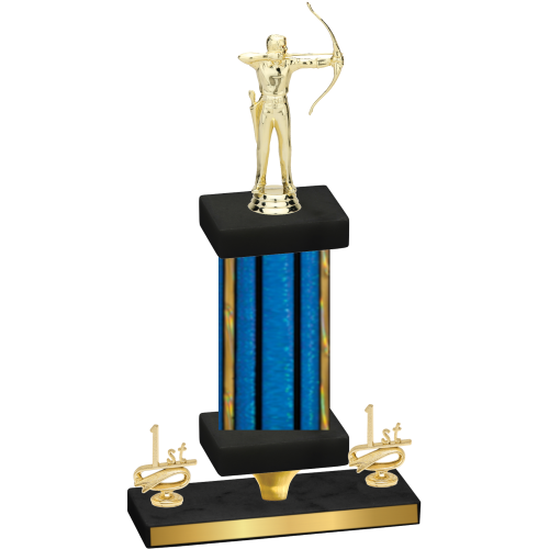 Premium Single Blue Glacier First Place Archery Trophy