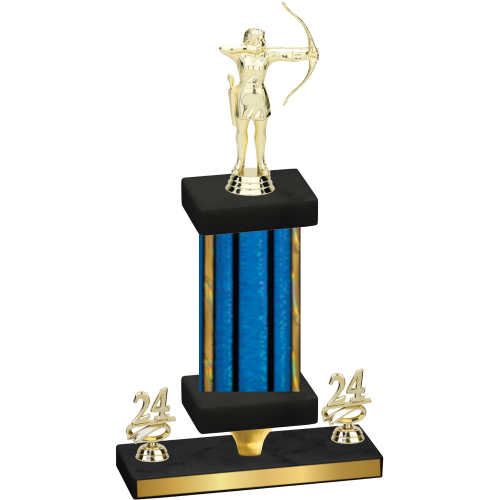 Premium Single Blue Glacier Year Archery Trophy