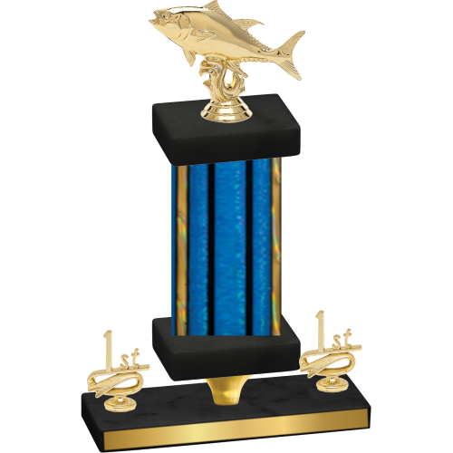 Premium Single Blue Glacier First Place Fishing Trophy
