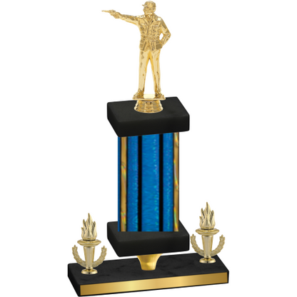 Premium Single Blue Glacier Victory Shooter Trophy