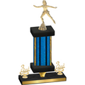 Premium Single Blue Glacier Third Place Skater Trophy
