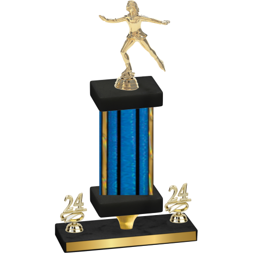 Premium Single Blue Glacier Year Skater Trophy