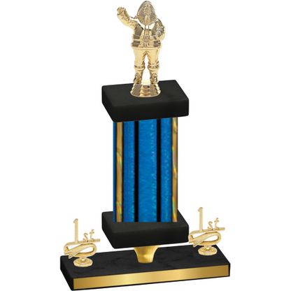 Premium Single Blue Glacier First Place Holiday Trophy
