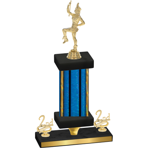 Premium Single Blue Glacier Second Place Majorette Trophy
