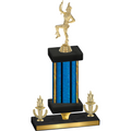Premium Single Blue Glacier Victory Majorette Trophy