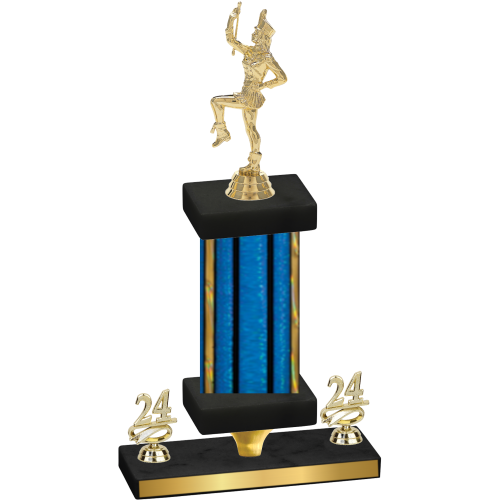 Premium Single Blue Glacier Year Majorette Trophy