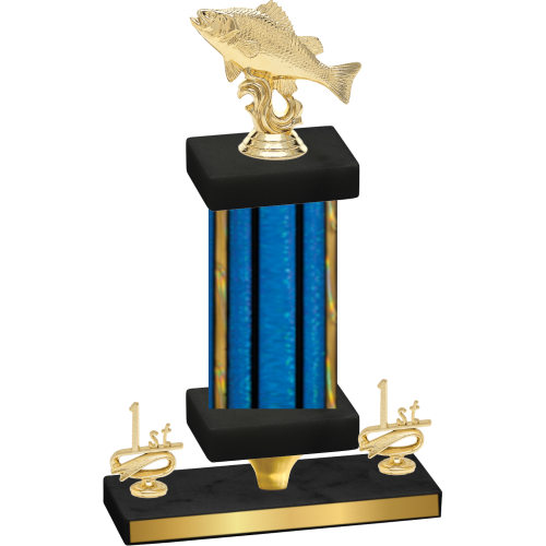 Premium Single Blue Glacier First Place Fishing Trophy