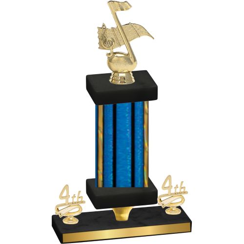 Premium Single Blue Glacier Fourth Place Music Trophy