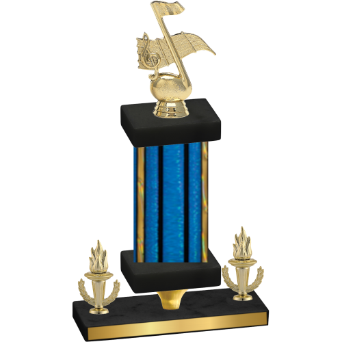 Premium Single Blue Glacier Victory Music Trophy