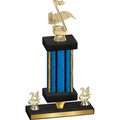 Premium Single Blue Glacier Year Music Trophy