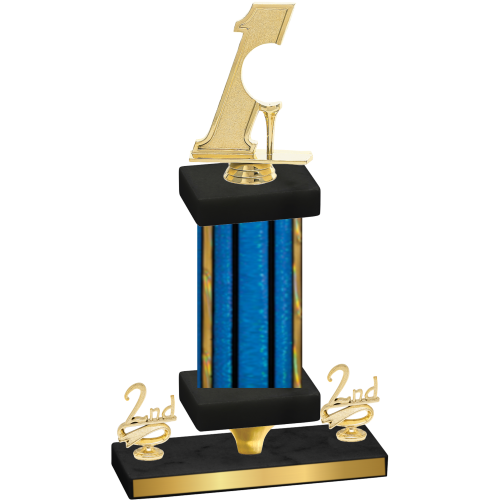 Premium Single Blue Glacier Second Place Golf Trophy