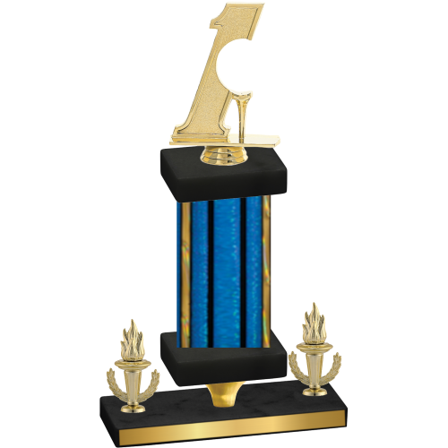 Premium Single Blue Glacier Victory Golf Trophy