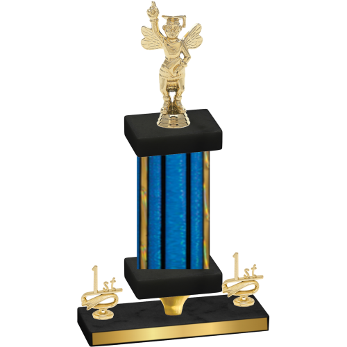 Premium Single Blue Glacier First Place Academics Trophy