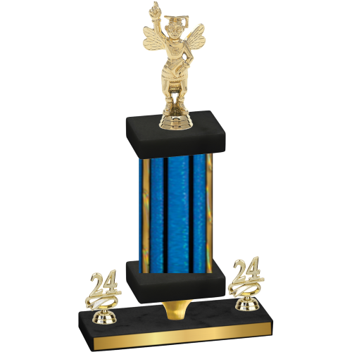 Premium Single Blue Glacier Year Academics Trophy