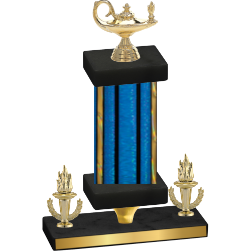 Premium Single Blue Glacier Victory Academics Trophy