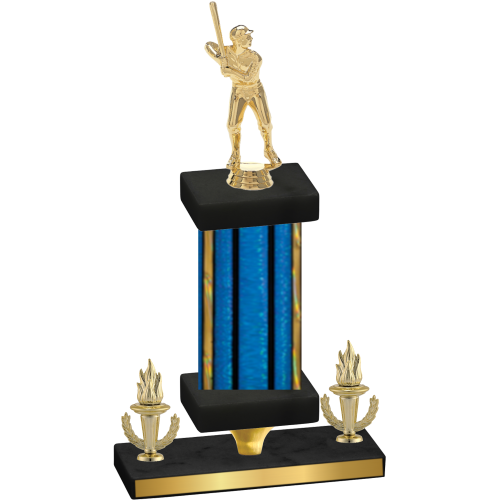 Premium Single Blue Glacier Victory Baseball Trophy