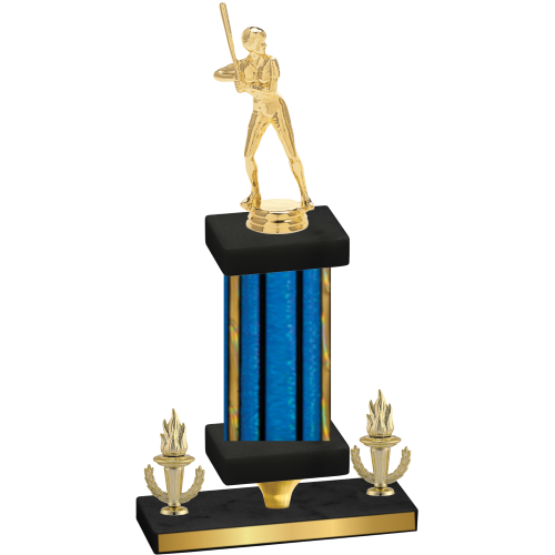 Premium Single Blue Glacier Victory Softball Trophy