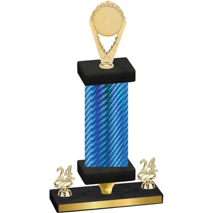 Premium Single Blue Carbon Fiber Year Insert Trophy