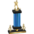 Premium Single Blue Carbon Fiber Victory Hockey Trophy