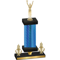 Premium Single Blue Carbon Fiber Victory Victory Trophy