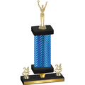 Premium Single Blue Carbon Fiber Year Victory Trophy