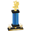 Premium Single Blue Carbon Fiber First Place Pickleball Trophy