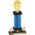 Premium Single Blue Carbon Fiber Year Pickleball Trophy