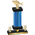 Premium Single Blue Carbon Fiber Year Fishing Trophy