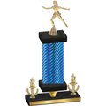 Premium Single Blue Carbon Fiber Victory Skater Trophy