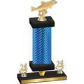 Premium Single Blue Carbon Fiber Year Fishing Trophy