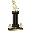 Premium Single Black Glacier Victory Football Trophy