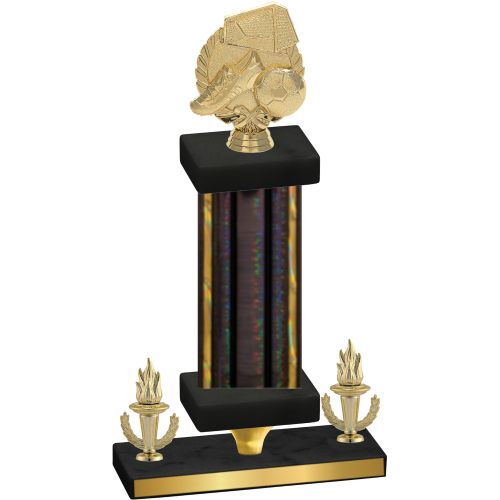 Premium Single Black Glacier Victory Soccer Trophy