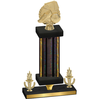 Premium Single Black Glacier Victory Soccer Trophy