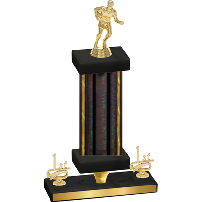 Premium Single Black Glacier First Place Rugby Trophy